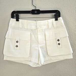 Nanette Lepore Cargo Off-white Shorts size 2 XS New